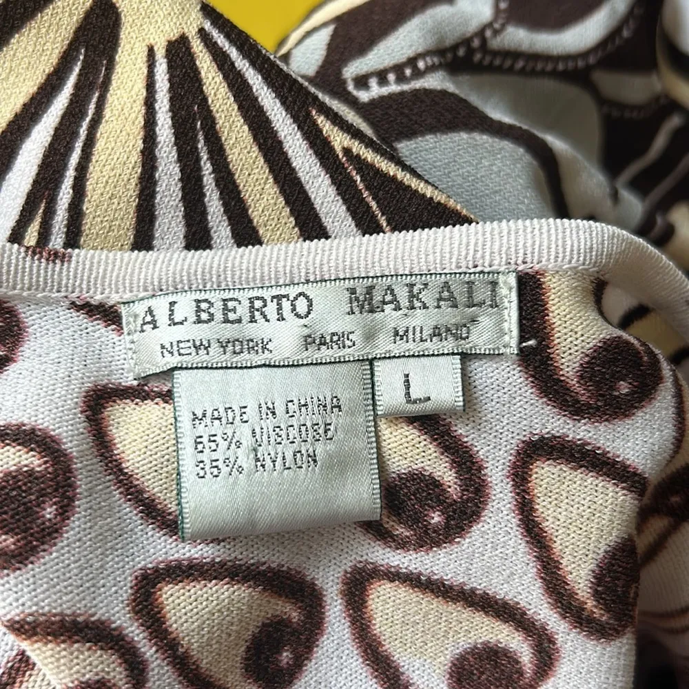 Alberto Malaki Floral Beaded Paisley Top Cardigan Size Large - Image 13