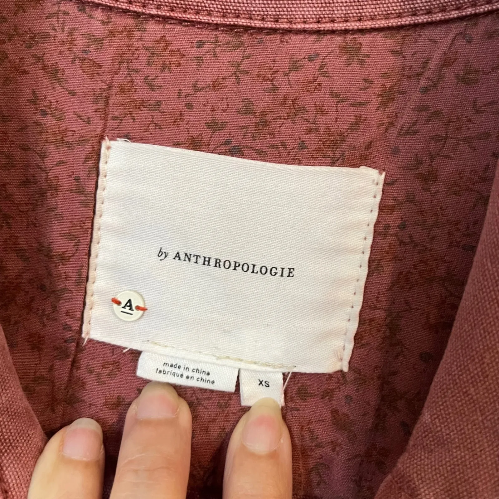 Anthropologie Moto Utility Parka Jacket XS Casual Pockets Lightweight Coat Mauve Red - Image 7