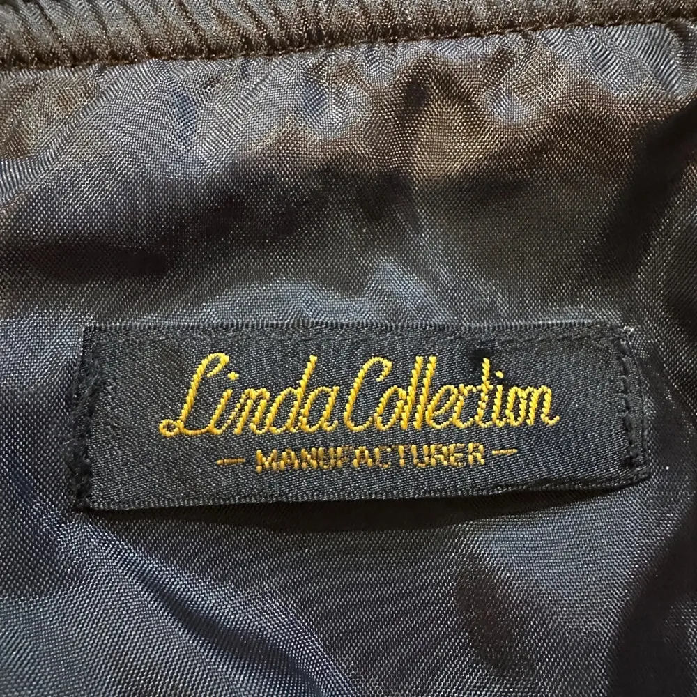 Linda Collection Late 80s Early 90s Black Scarf Print Windbreaker Jacket Large - Image 16