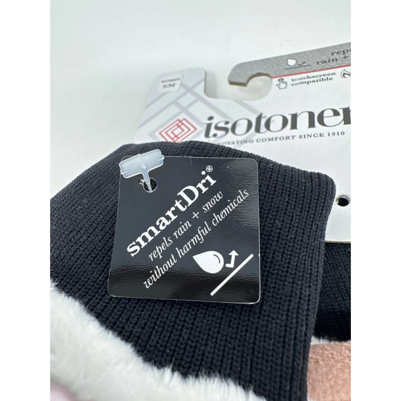 Brand New Isotoner Women's Size S/M Black Pink Snow & Waterproof Gloves Mittens - Image 5