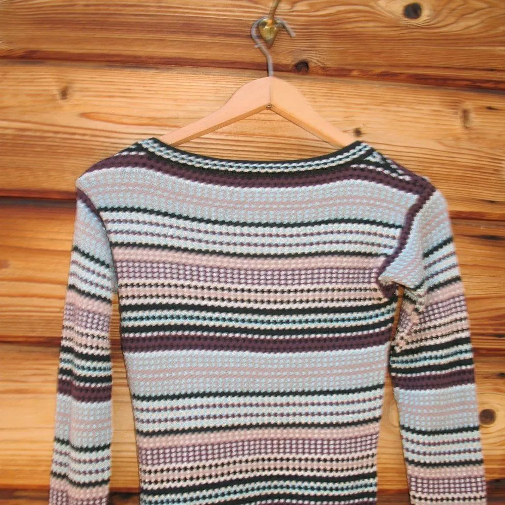 M Missoni Wool Blend Fitted Pullover Sweater Purple Size 6 - Image 6