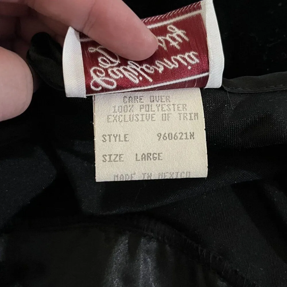 Vtg 90s California Dynasty Velvet Tank Lingerie Loungewear L Coquette Black Size L - Image 3