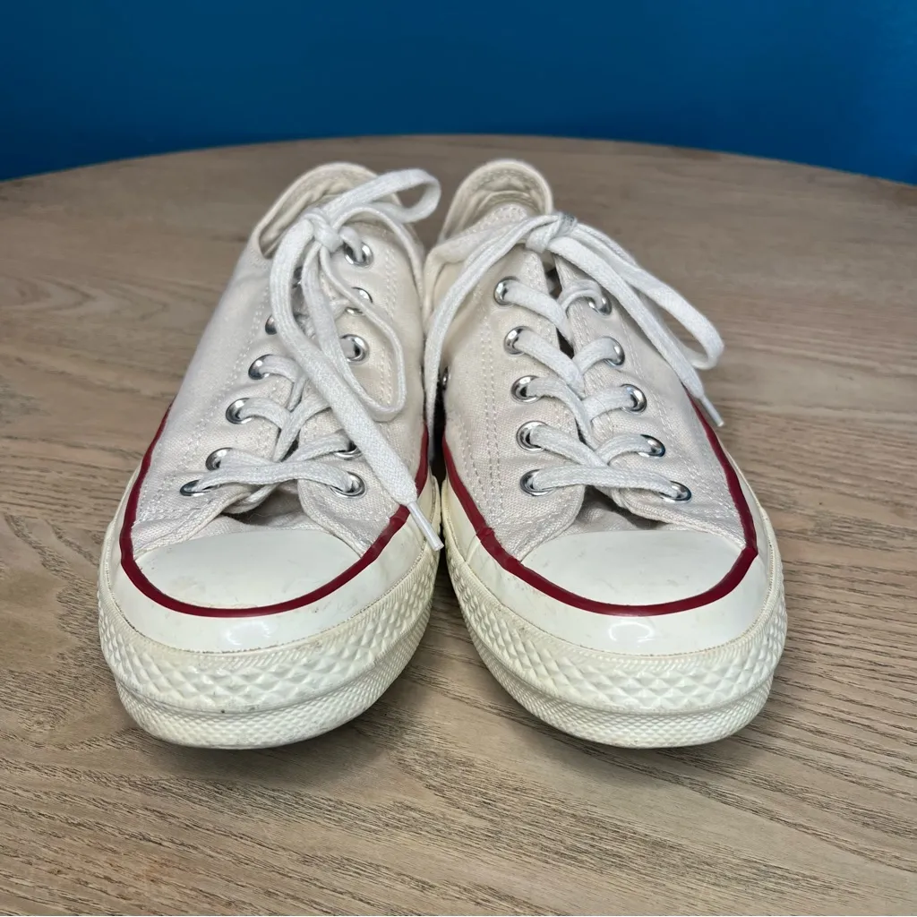 Converse All Star Chuck Taylor 70 Low Top Lace Up Sneakers Ivory Mens 6 Womens 8 - Image 5