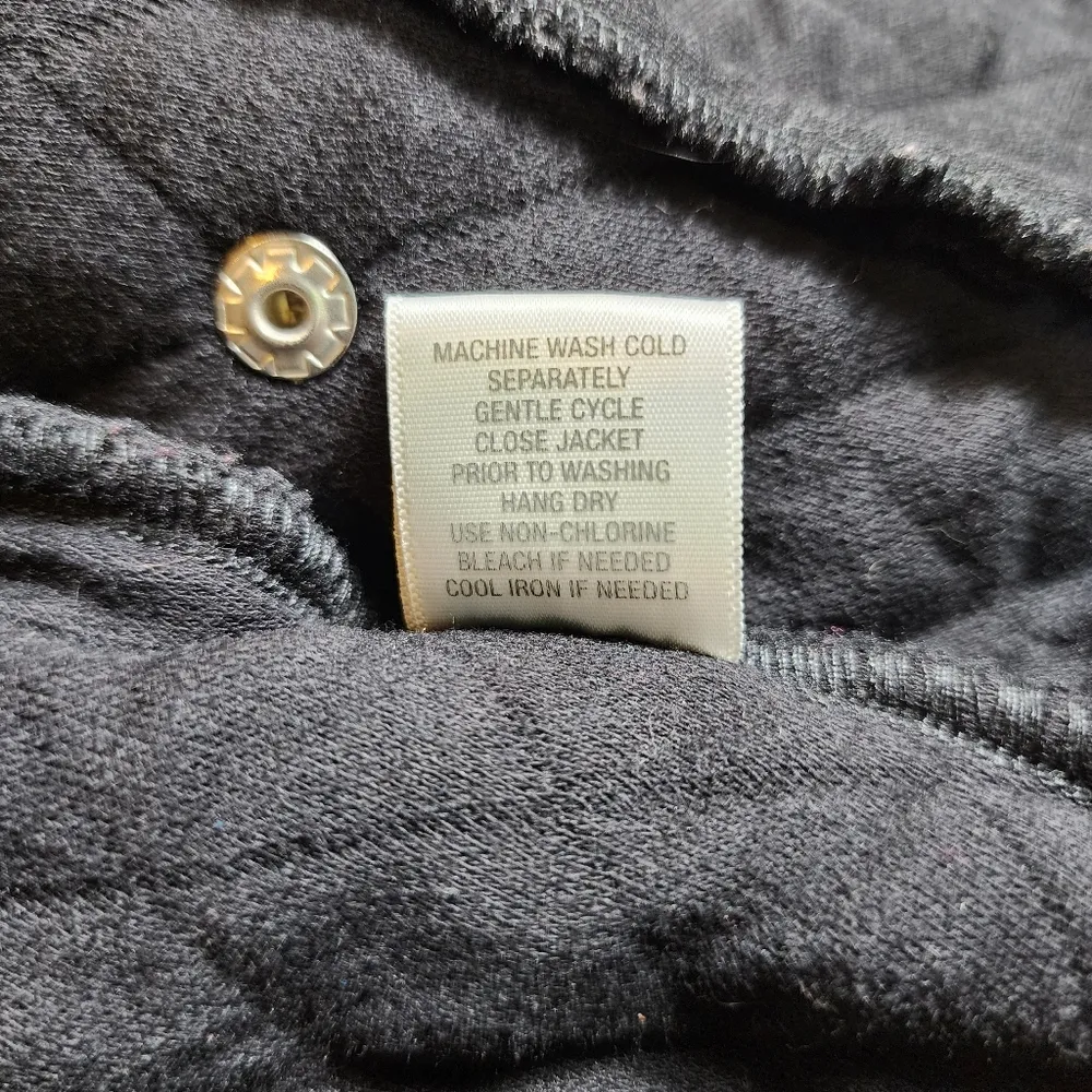 Dressbarn Womens Zip Jacket Black Soze Small Long Sleeve High Collared - Image 6