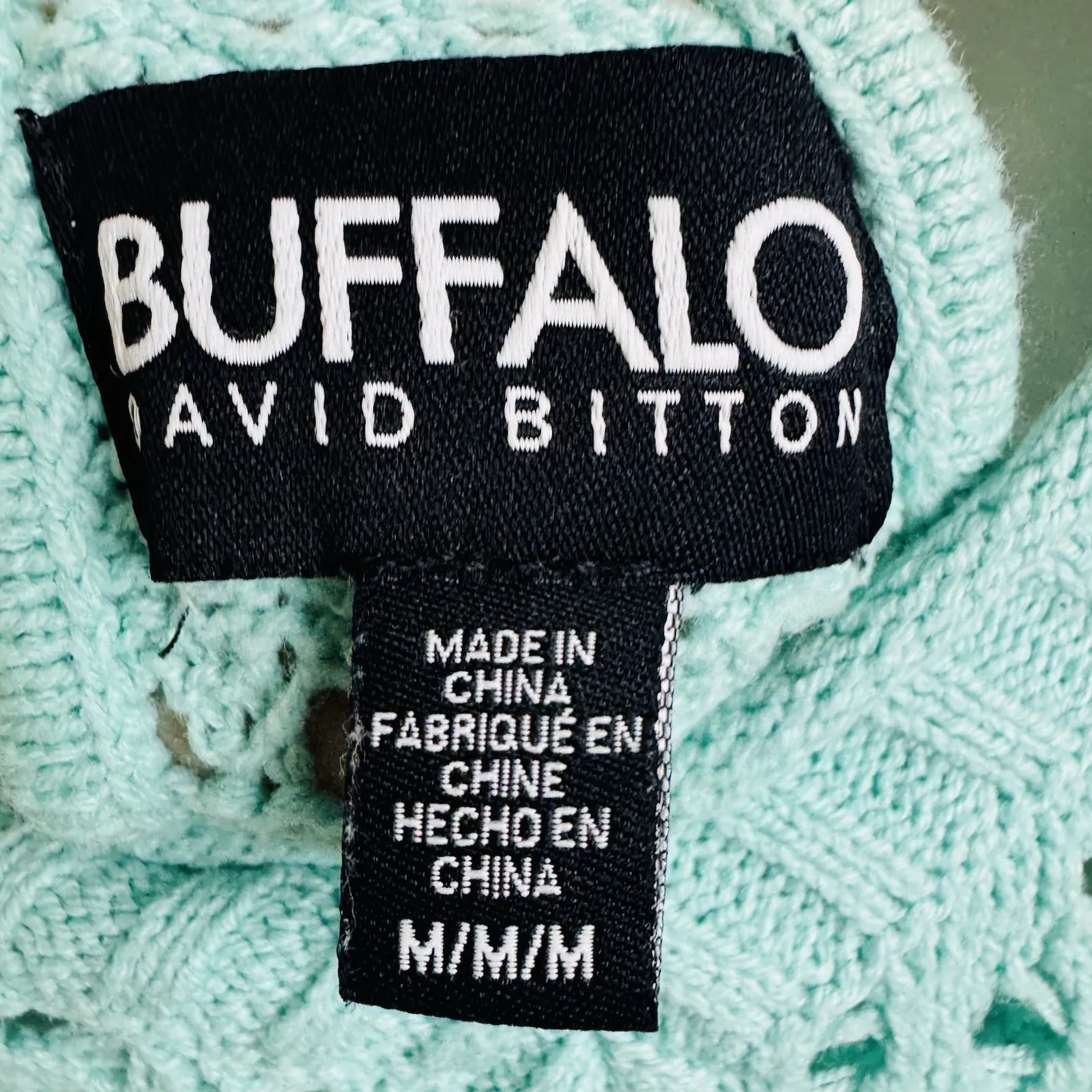 Buffalo David Bitton Women's Sz M Turquoise Cropped Knit Sweater Cutout Back - Image 11