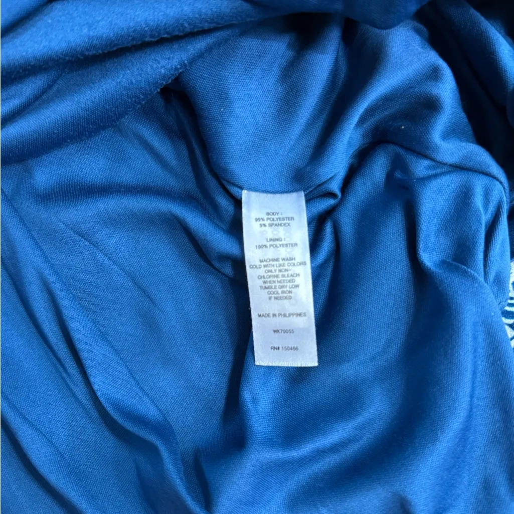 41 Hawthorn Lorene Faux Wrap Knit Dress in Teal Green ~ Size Medium 💚🍄 Blue - Image 9