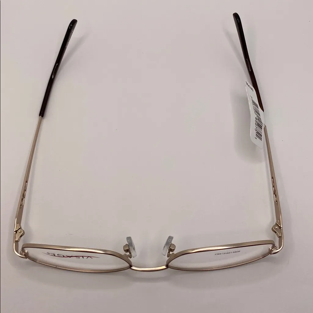 Visage E212 gold metal eyeglasses frames rectangular 52 - Image 7