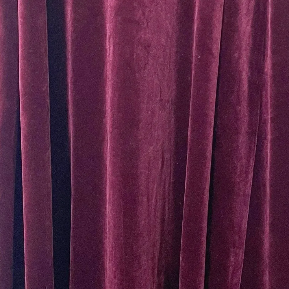 Lottie Velvet Maxi Dress Women's Size XXL Stretch Midi Maxi Burgundy Cranberry Red - Image 10