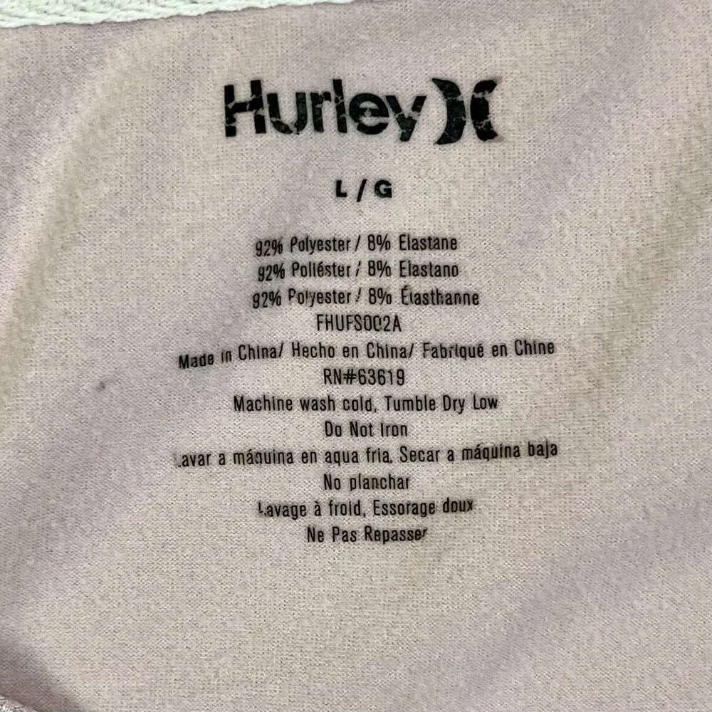 Hurley Light Pink Dolman Sleeve Sweatshirt Large - Image 9