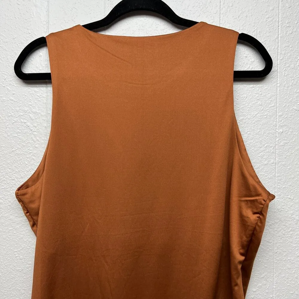 And Now This Sleeveless Womens Bodysuit 2X Workwear Career Party Elegant Event Gold - Image 6