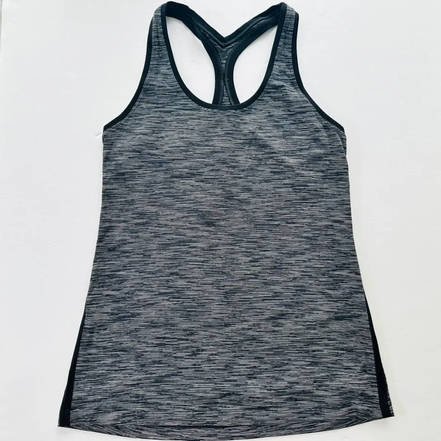 Lululemon Cool Racerback Tank Top Wee Space Slate Black Size 10 Luon Yoga Gym - Image 3