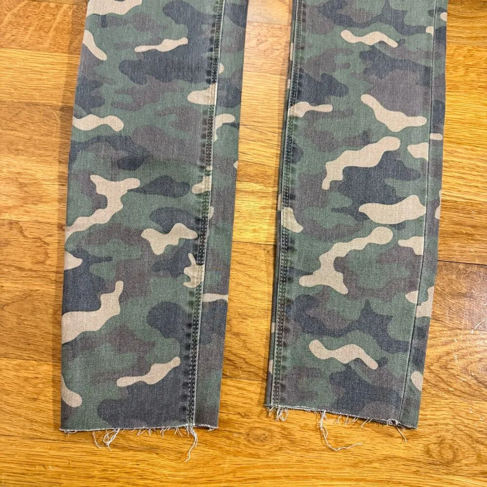 Hudson Women’s 26 Green Camouflage Barbara High Waist Super Skinny Ankle Jeans - Image 6