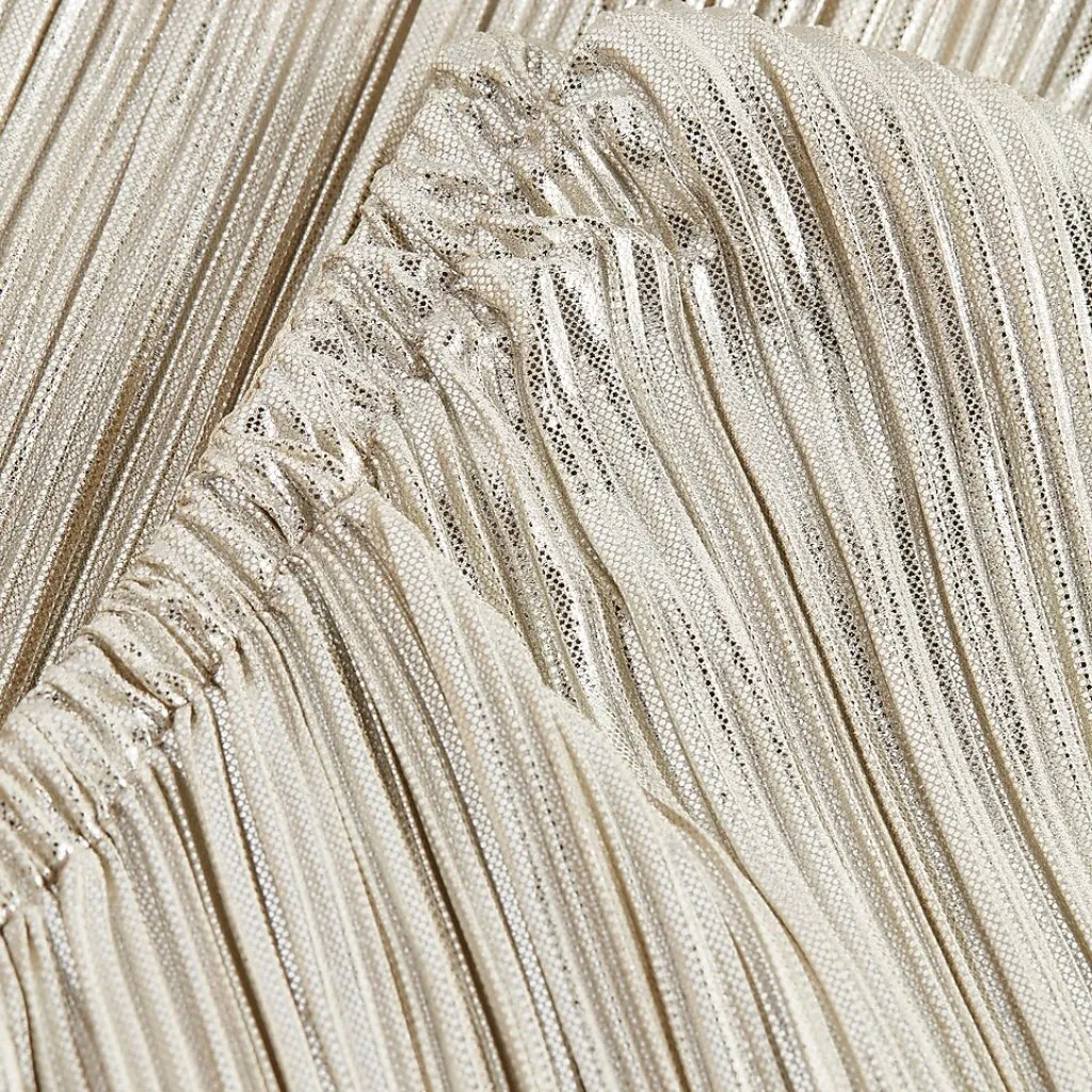 NWT Express x Rachel Zoe Metallic Gold Draped One Shoulder Thong Bodysuit Sz XL - Image 5