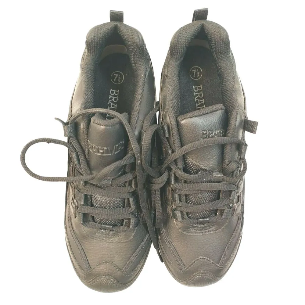 NWT Brahma For Her Terry Women's 7.5 Black Leather Athletic Type Safety Sneakers - Image 8