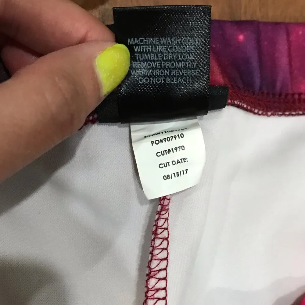 Torrid pink orange galaxy print leggings celestial clouds 00 10 clouds - Image 4