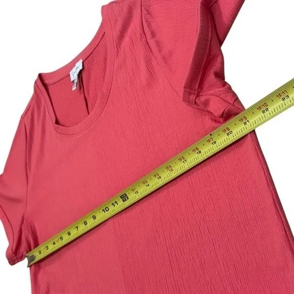 Jessica Simpson Pink Textured Midi Summer Spring Dress Women's Size XL - Image 10