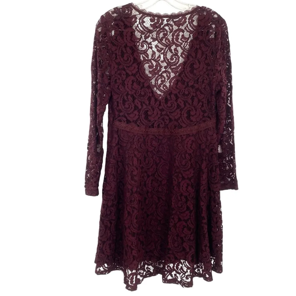 Kimchi Blue Dress Babydoll Lace Maroon Vamp Whimsigoth - Image 7