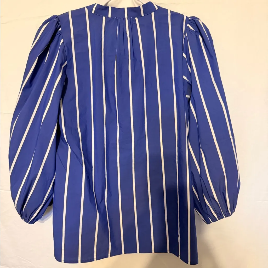 Sugarlips Blue and White Striped Blouse - Image 8