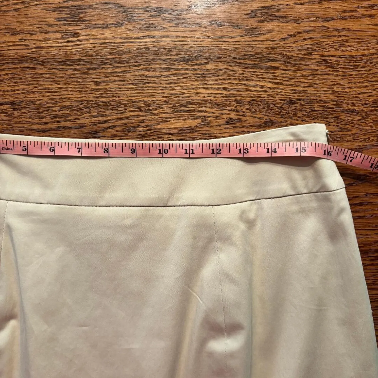 Doncaster Beige Mini Skirt Size 14 Preppy - Image 7