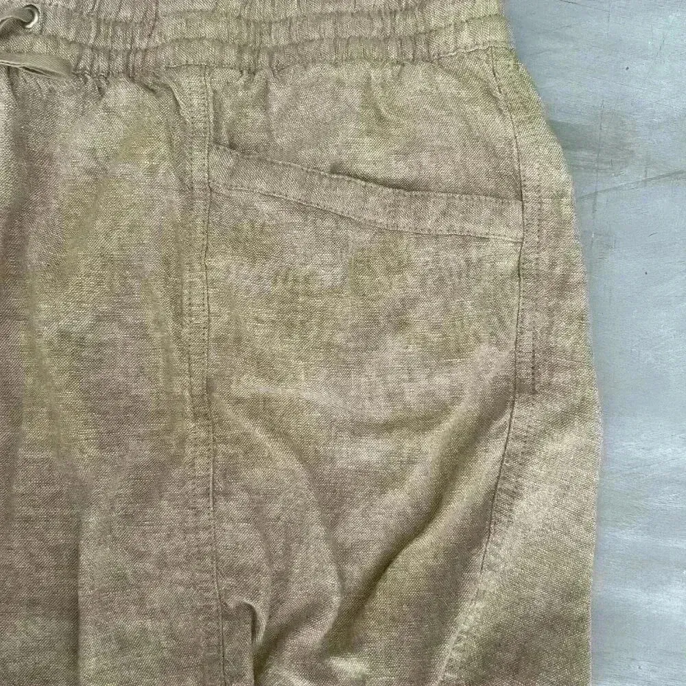 GAP Linen Elastic Waist Tie Front Shorts with Pockets Size XXL 2XL Chino Linen - Image 5