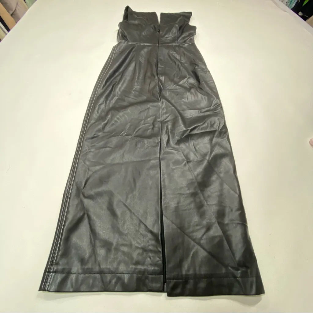 Bibhu Mohapatra x RTR Faux Leather Dress Size 0 Black - Image 8