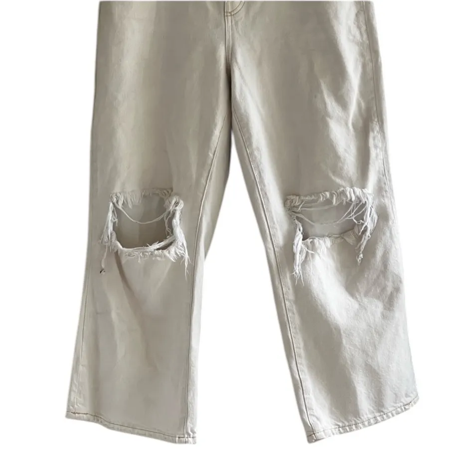 We The Free By Free People Ranger Ripped Crop Wide Leg Jeans In Size 29 - Image 9