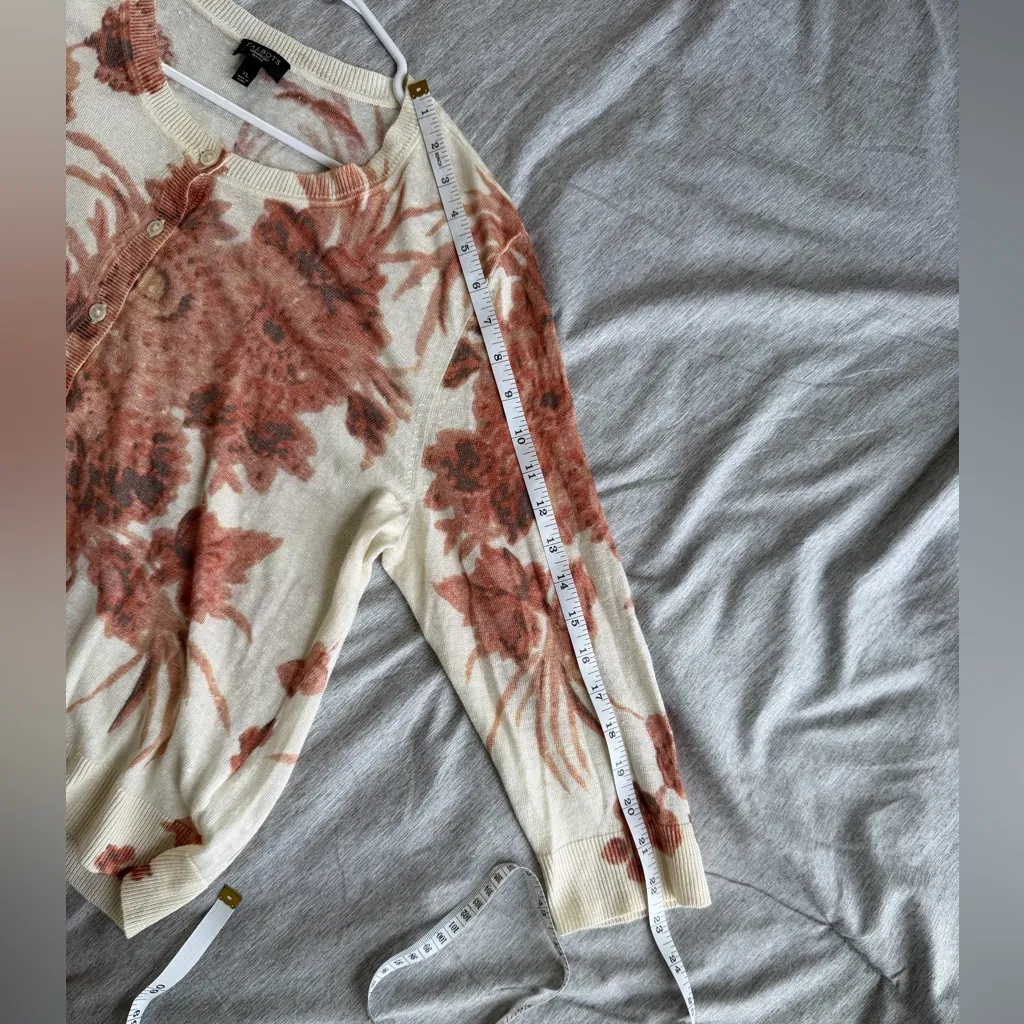 Talbots Women’s Cardigan XL Floral Linen Blend 3/4 Sleeves NWOT Lightweight - Image 11