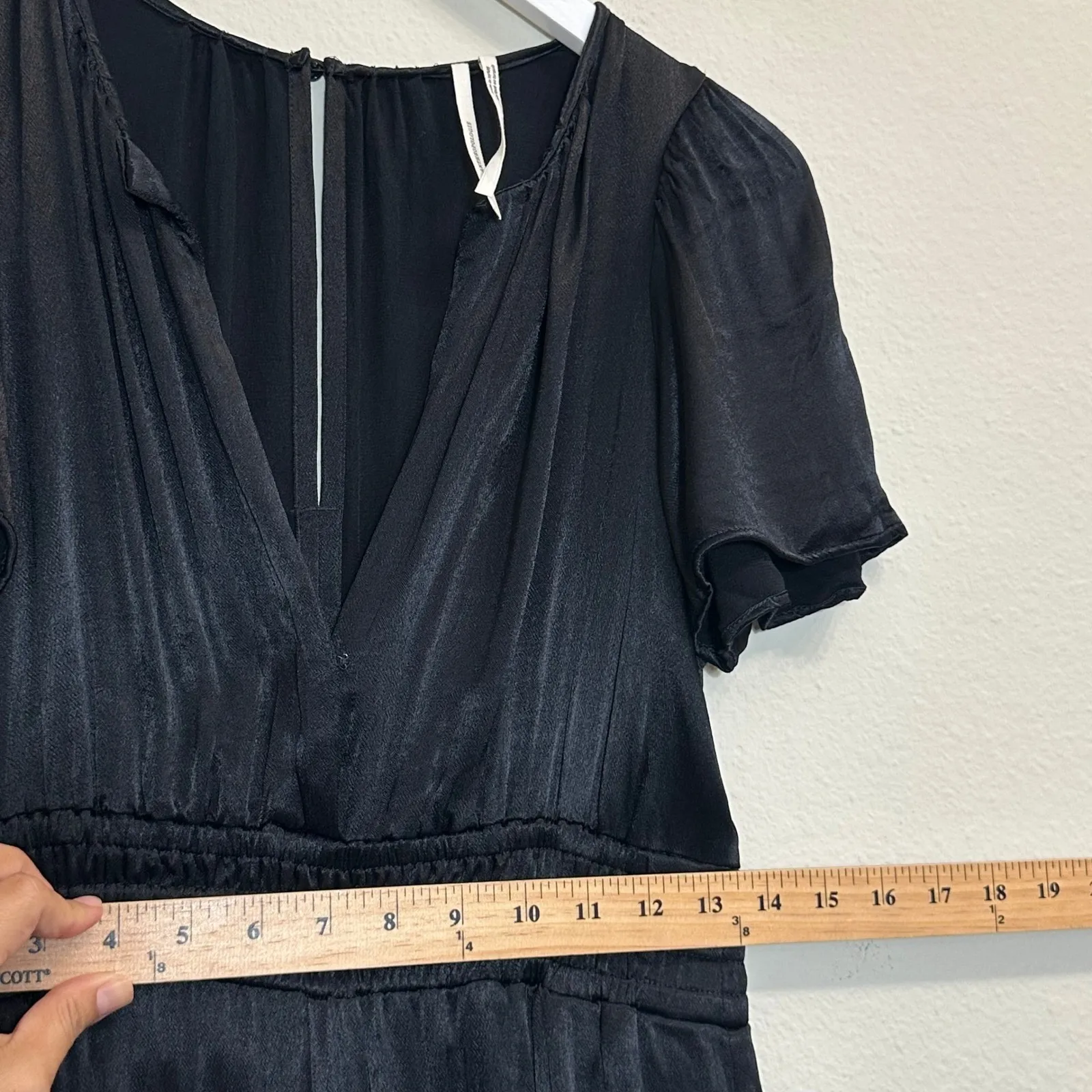 Anthropologie The‎ Sommerset Jumpsuit Size XS Wide Leg Black - Image 13