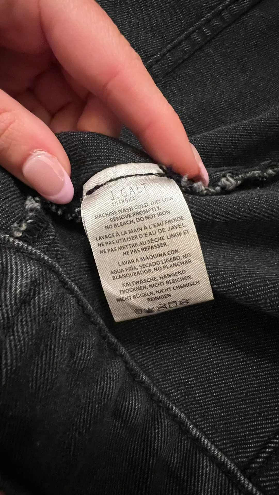 John Galt Black Jean Jacket - Image 3