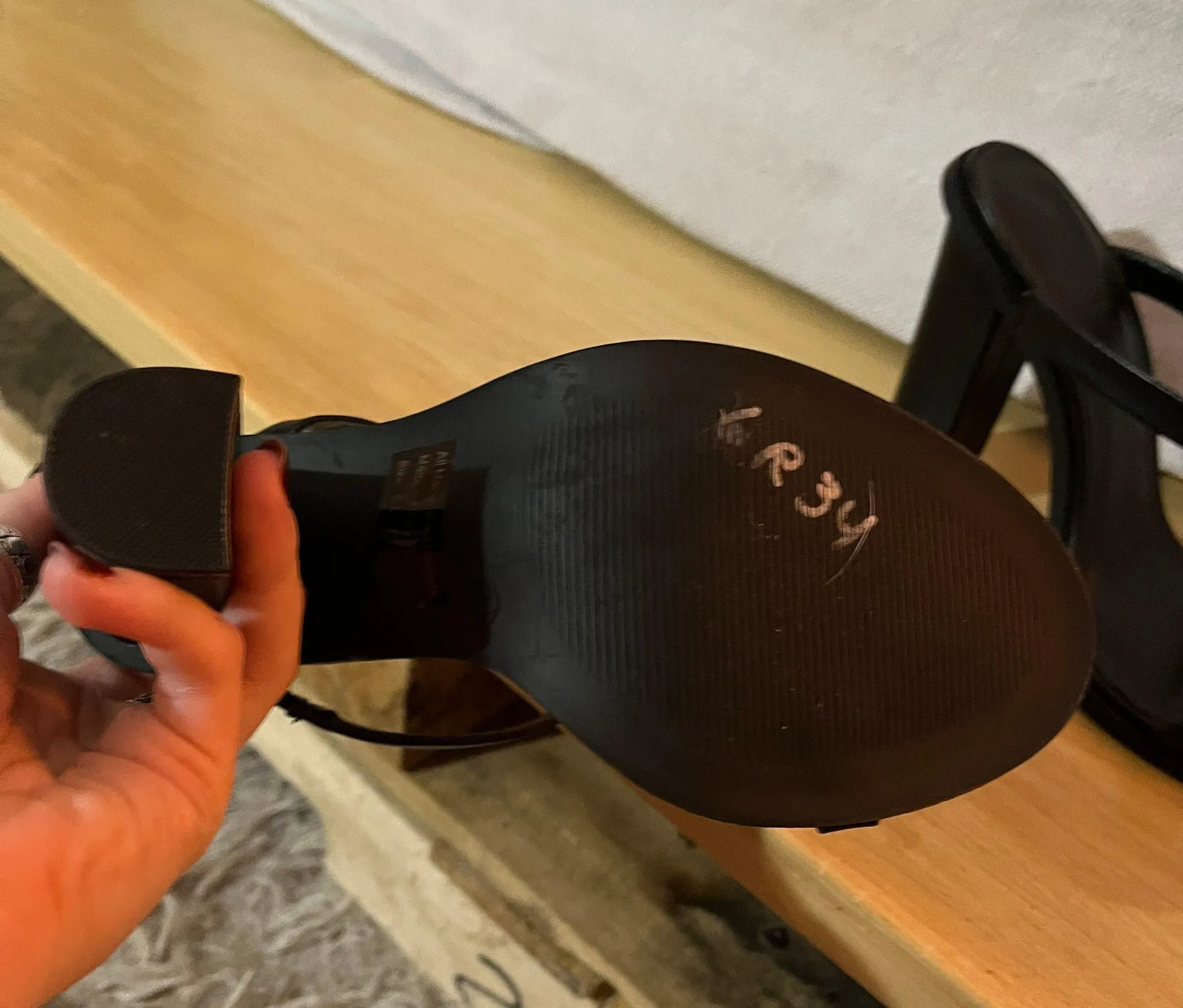 Black Block Heels Size 6.5 - Image 4