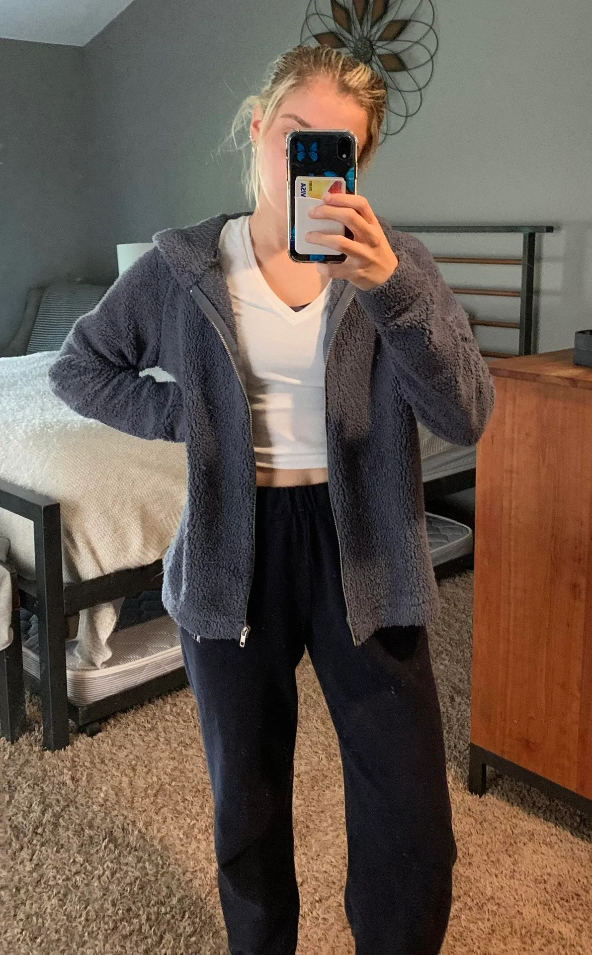 Sherpa Zip Up Blue - Image 2