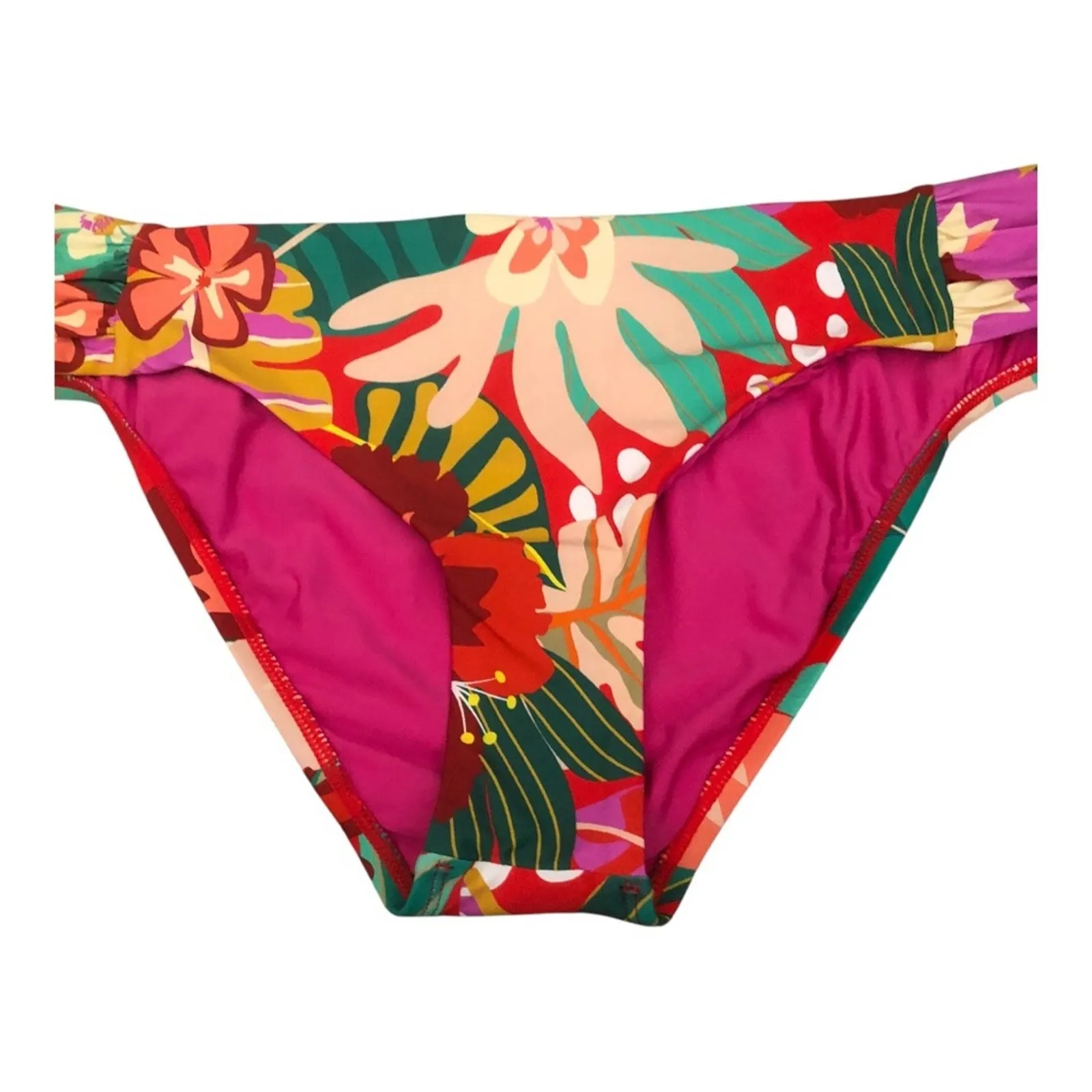 Antonio Melani NWT Classic Hipster Silhouette Red Floral Print Bikini Bottom XL - Image 2