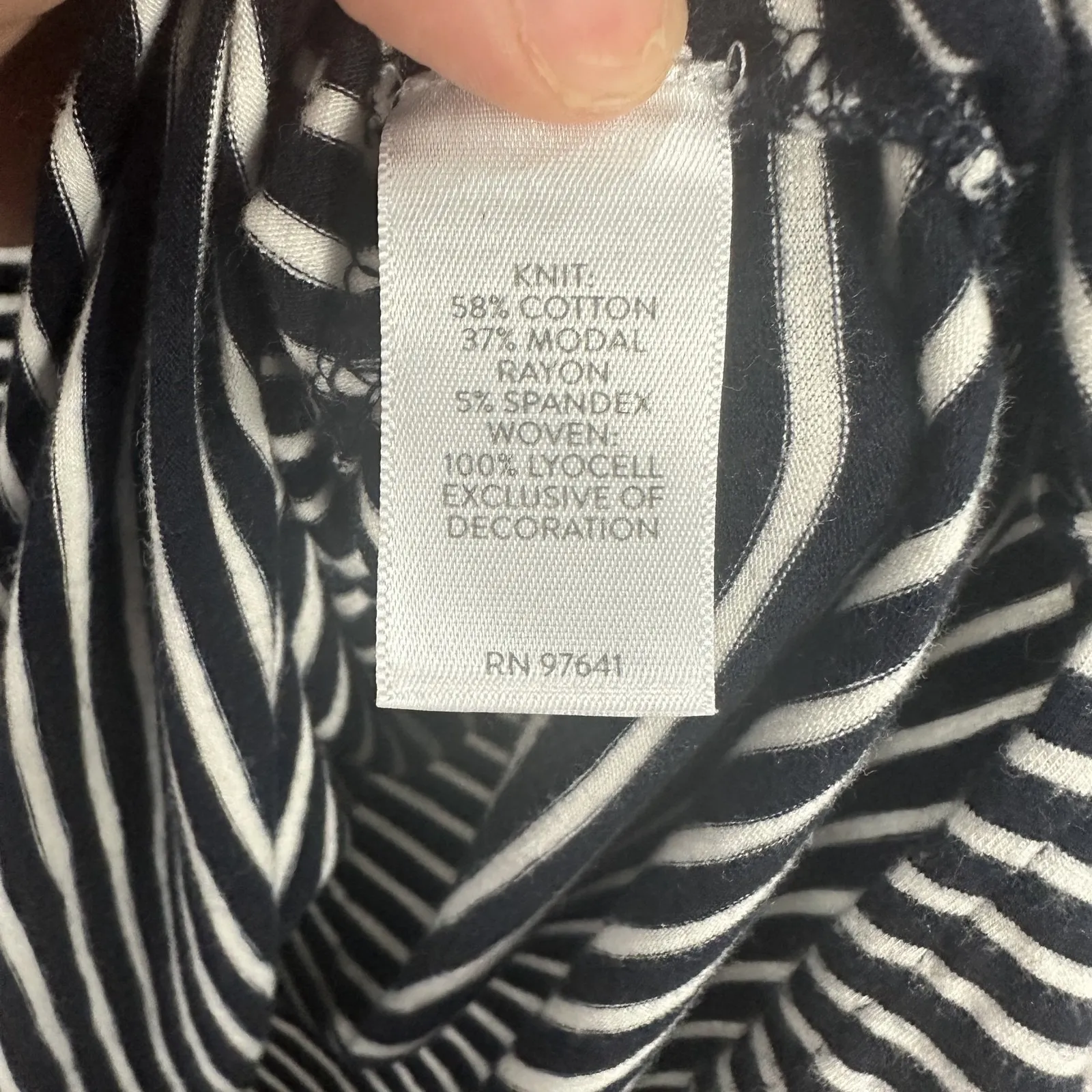 J Jill Dress Womens Small Navy White‎ Striped Bell Sleeve Embroidered Preppy Blue - Image 7