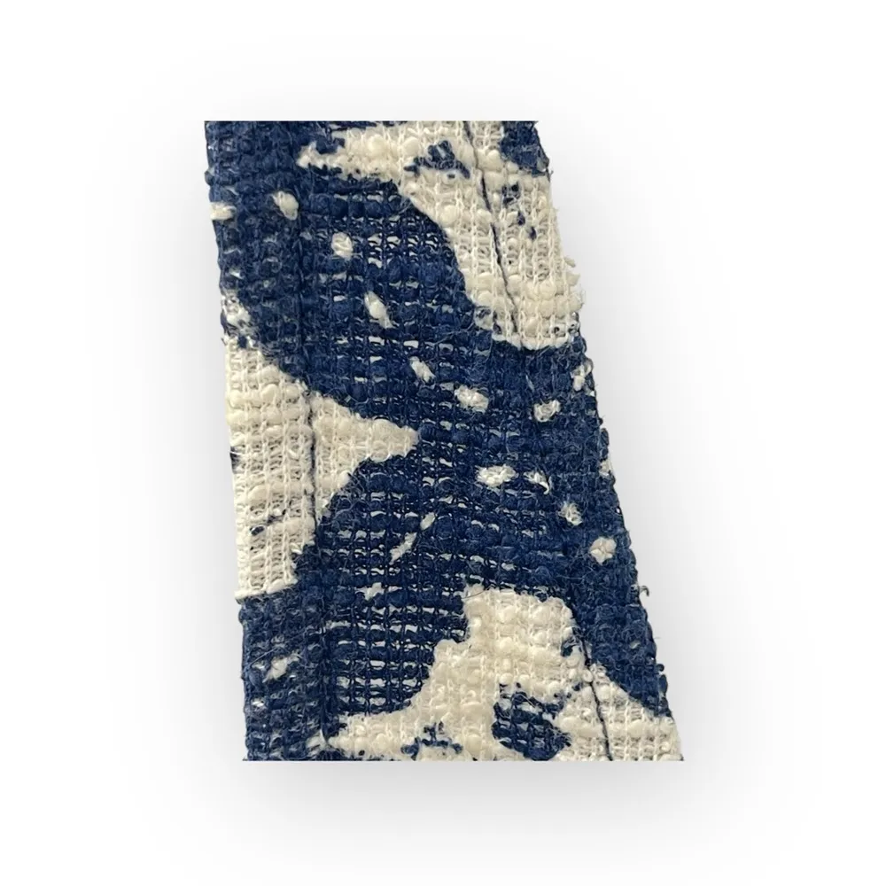 new Zara Trafaluc 𖡛 Printed Deep Double V Short Overalls Romper 𖡛 Navy 𖡛 S - Image 10