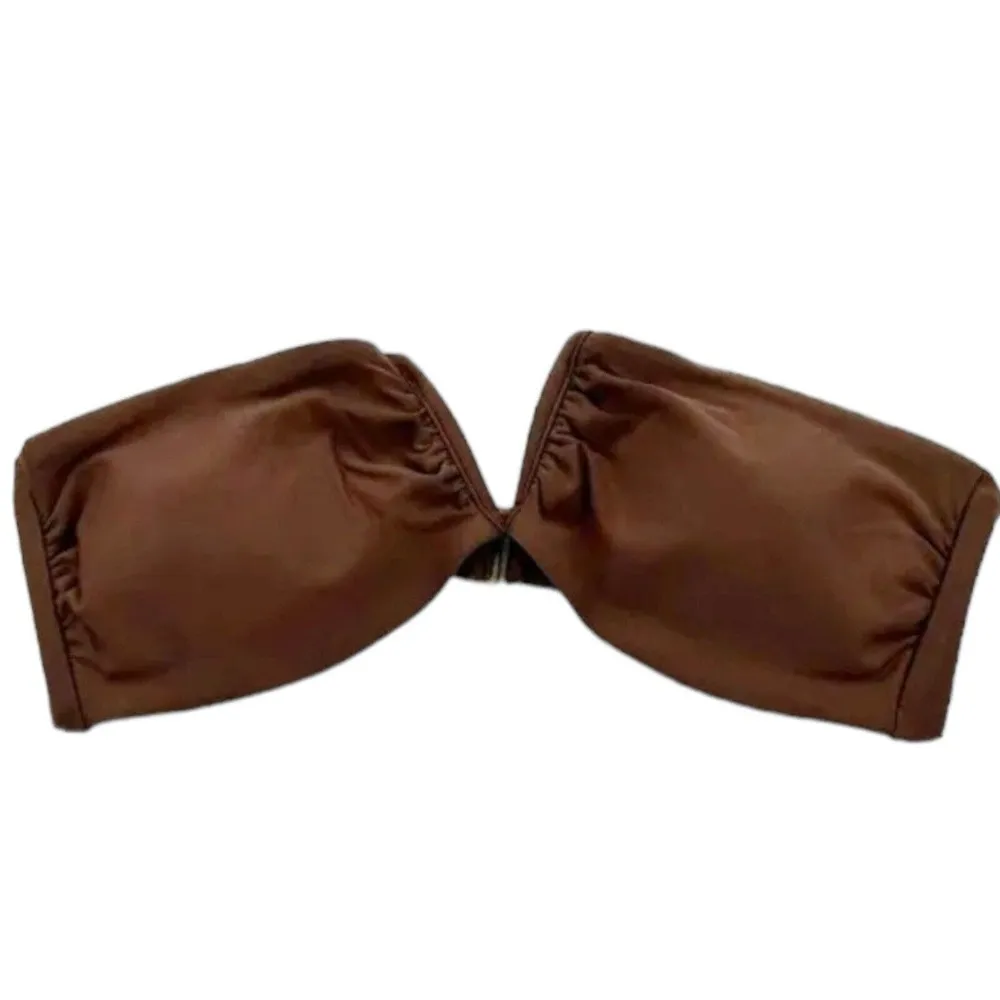 NWT Andie Swim Espresso Brown The Scala Strapless Swimsuit Top Size Large - Image 2