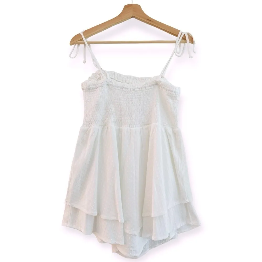 ANTHROPOLOGIE Lillian Smocked Cover Up Dress/Top White Convertible Size M NEW - Image 10