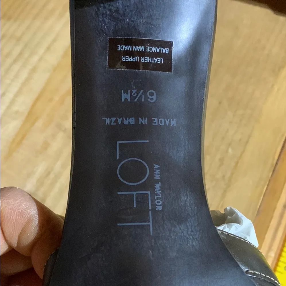 LOFT Brown Leather Minimalist Slip-Ons herls - Image 5