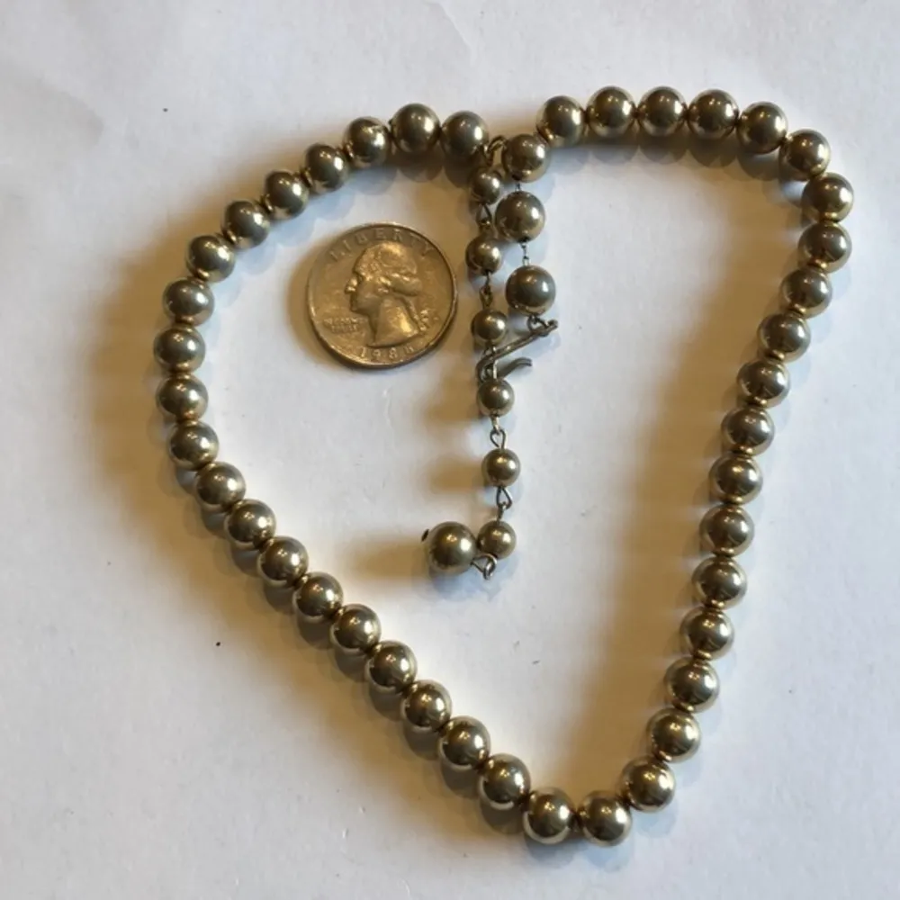 Coro Signed Vintage Metallic Gold Tone Beaded Necklace - Image 5