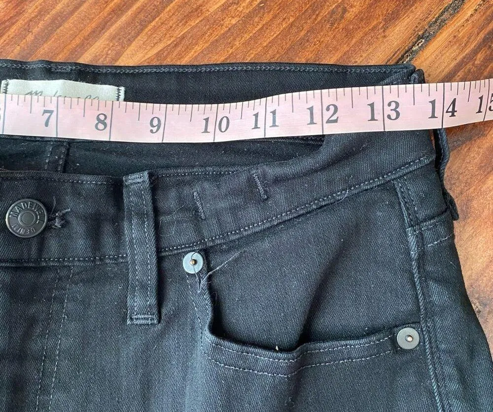 Madewell Women's 9 Inch High Rise Skinny Jeans Black Size 29 - Image 10