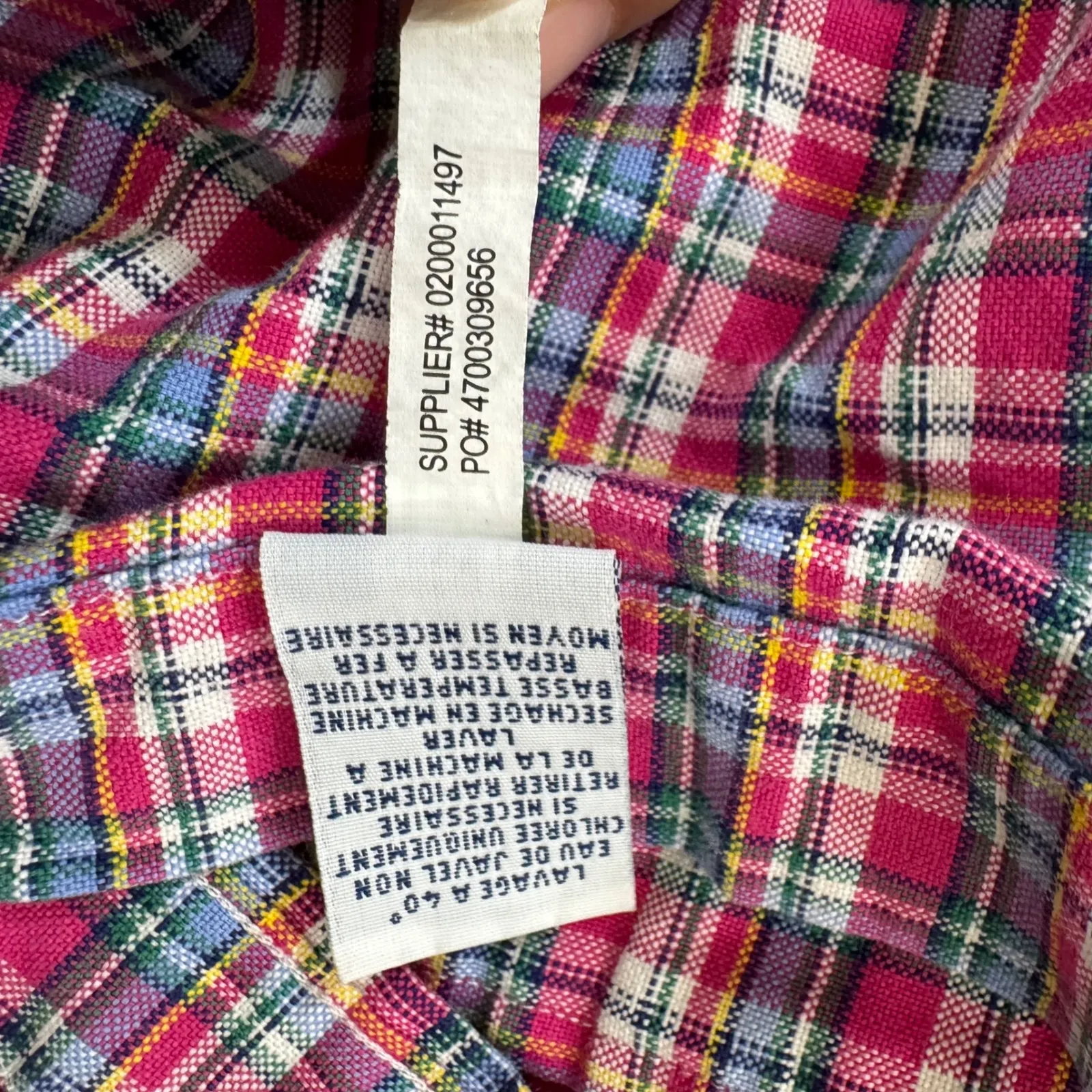 VTG Ralph Lauren Plaid Shirt men L multicolor pony Embroidered Polo Player‎ Logo - Image 6