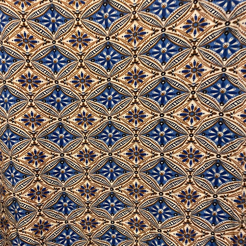 Coofandy Womens Open Robe Kimono Duster S Small Blue & Brown Boho Print Bohemian - Image 6