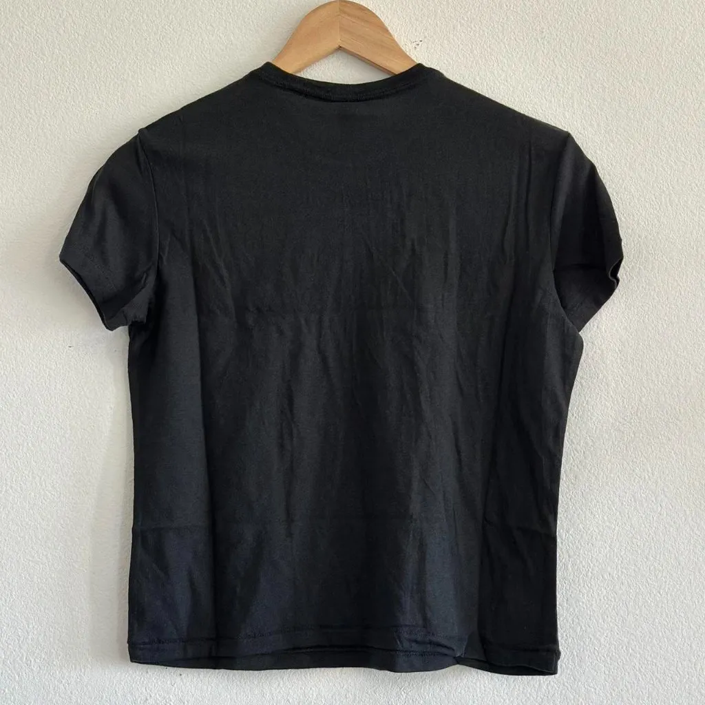 Skims Sheer Jersey T-Shirt in Soot, Size XXS - Image 7