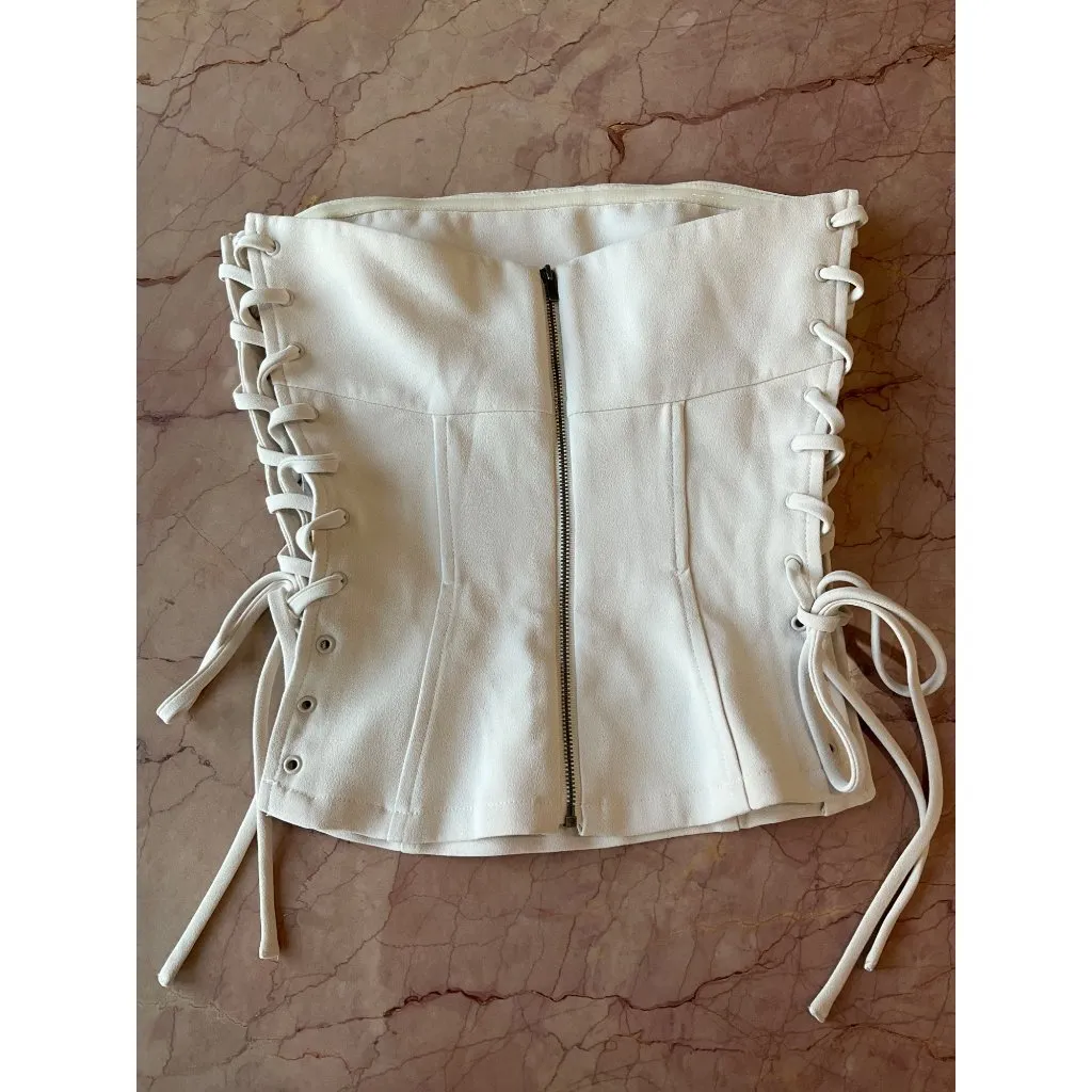 Lovers and Friends Denali Top in Neutral XSmall New Womens Strapless Corset - Image 7