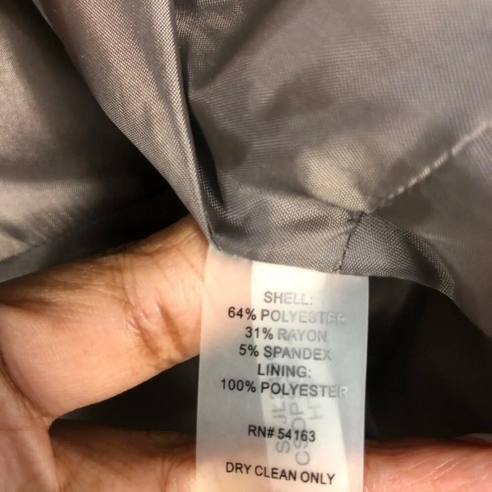 Calvin Klein Jacket Womens 14 Taupe Brown Zip Front Business Casual Minimalist - Image 5