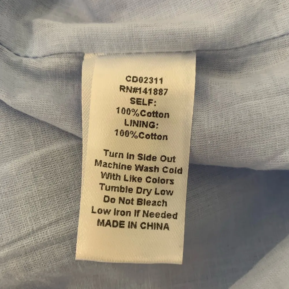 TCEC Eyelet Lace Dress Size Med Powder Blue - Image 5