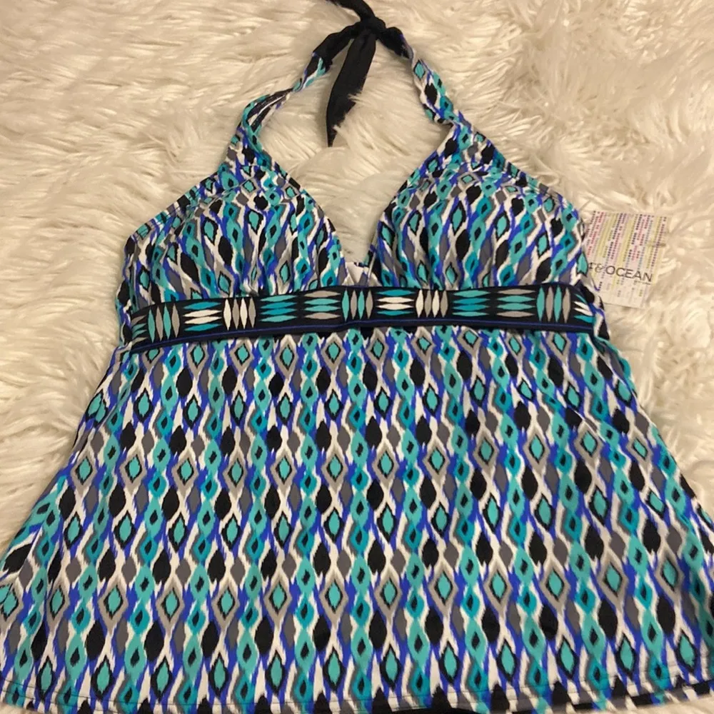 24th & Ocean Black and Blue Swim Set Top and Bottom Shorts size L brand new Size L - Image 4