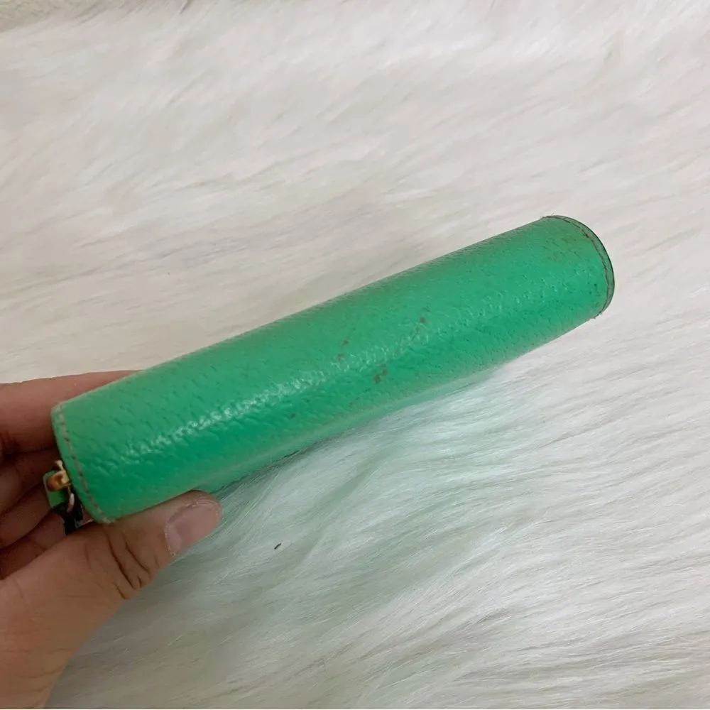 Kate Spade Green Leather Zip Around Wallet - Image 6