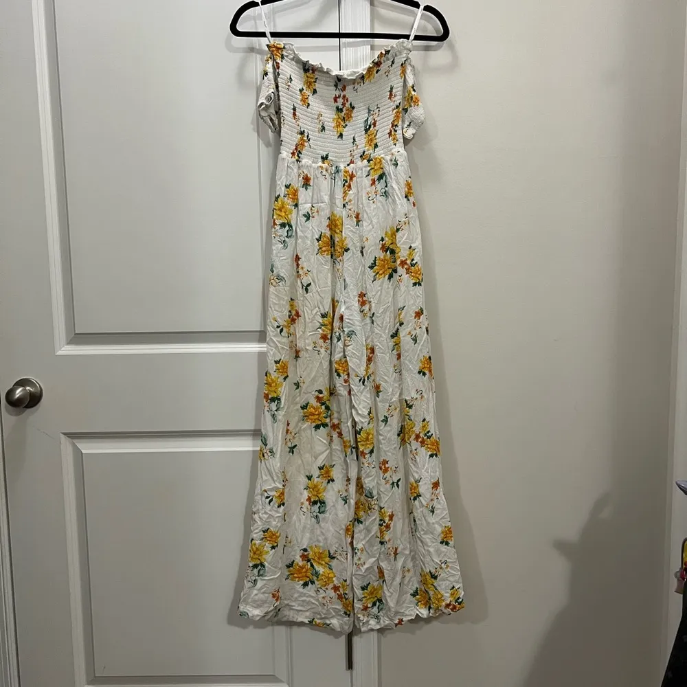 MINKPINK White Lemon Printed Crepe Bloom Jumpsuit Size XS $129 - Image 3