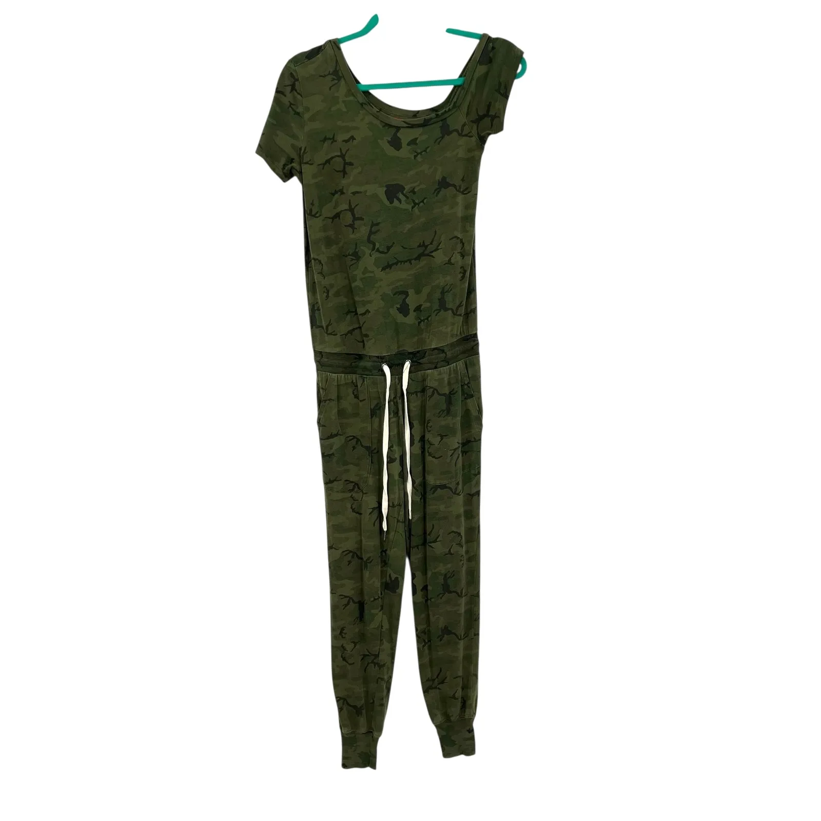 n:Philanthropy Britton Jumpsuit Off the Shoulder Camo Print Green Size XS - Image 3