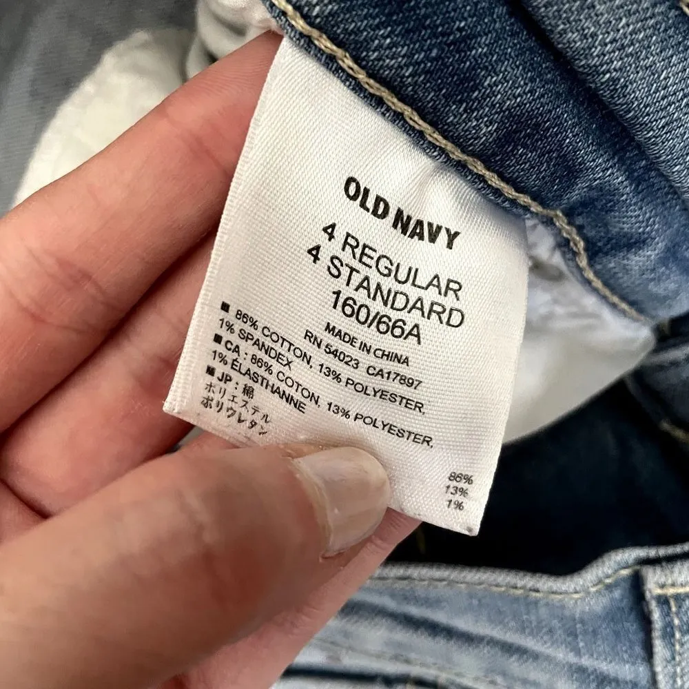 Old Navy the flirt light wash denim jeans straight leg regular jeans cotton - Image 4